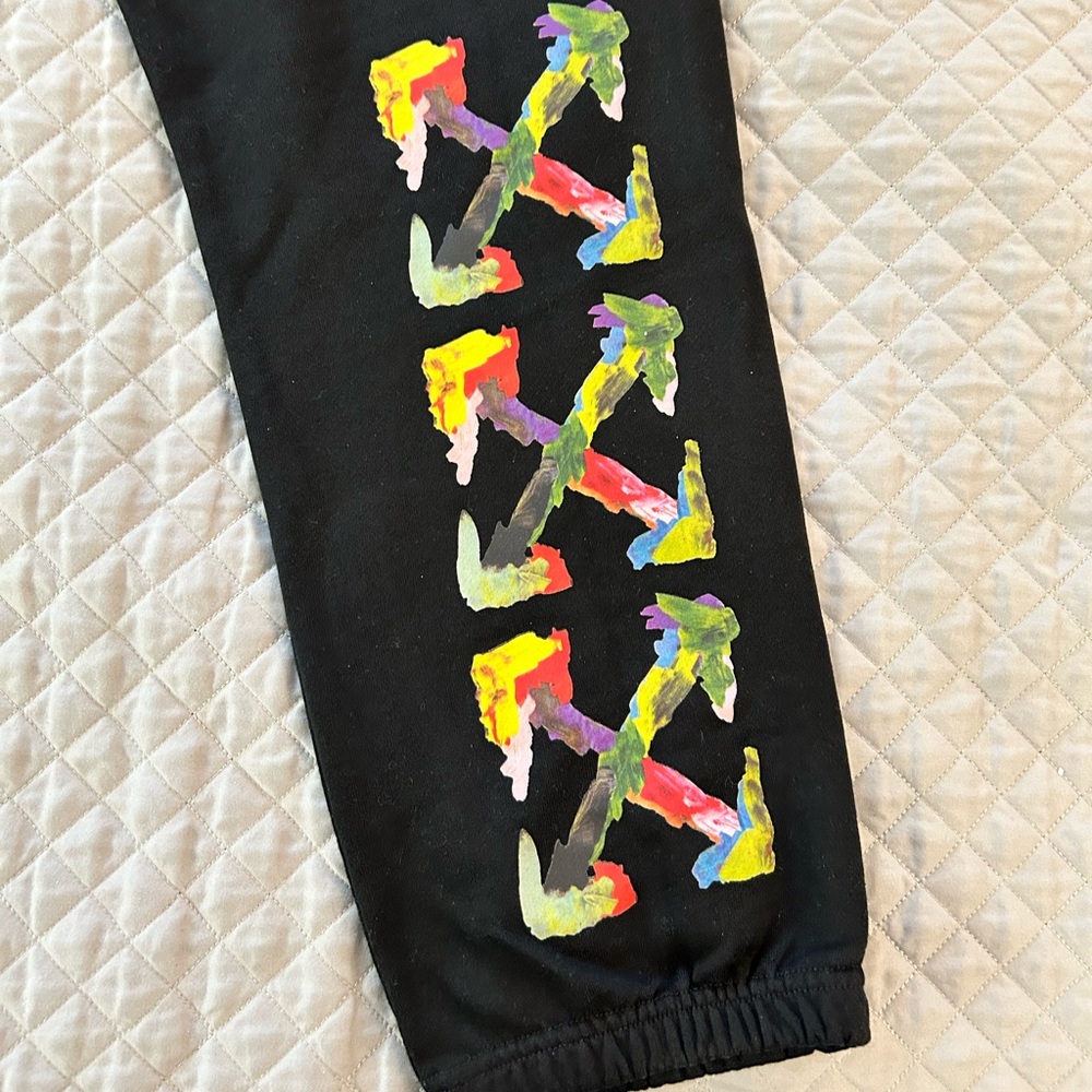 Off-White Black Sweatpants With Multicolored Icon… - image 5